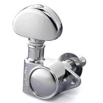 

10110220.13.36 set of single collar mechanics, 6 left, Chrome, Schaller