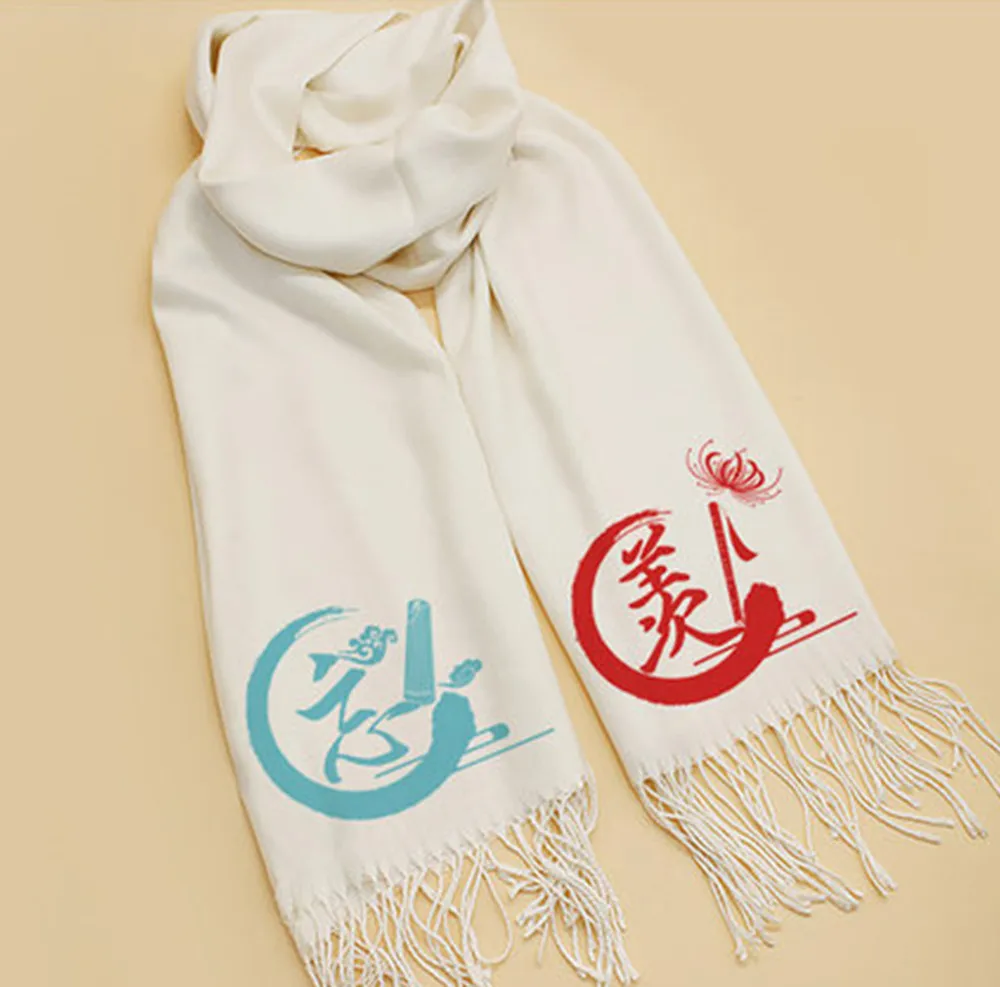 Anime Mo Dao Zu Shi Cute Rabbit Scarf Wei Wuxian Lan Wangji Cosplay Women Men Winter Warm Scarf Clothing Accessories Fans Gift