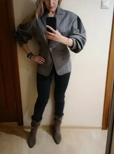 Women Blazer Gray AEL Spring Long-Sleeve Office Minimalist Ladies New Casual Regular