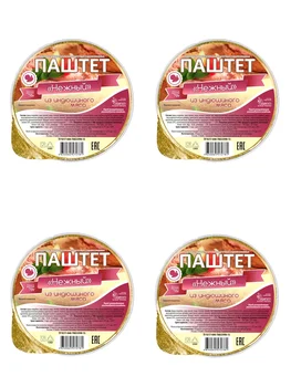 

Pate "gentle" from Turkey meat 70 gr., 4 PCS lot