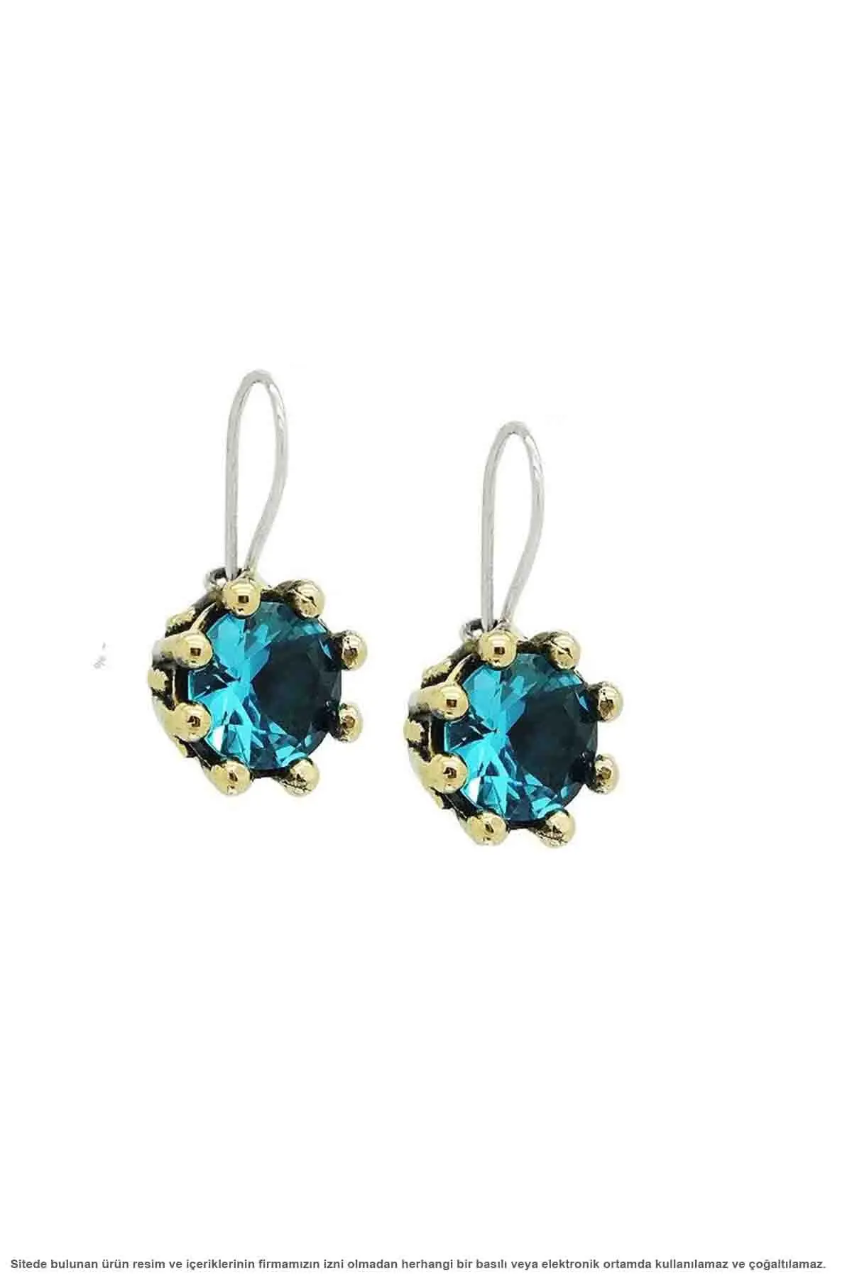 

Silver Aquamarine Cubic Zirconia Women Earrings