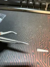 Pinzas electrónicas industriales antiestáticas ESD, Punta rectas y curvadas, pinzas de acero inoxidable de precisión, herramienta manual de reparación para teléfono SMD