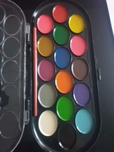 Juego de pinceles de paleta de acuarela, bandeja de pintura, arte de dibujo artesanal, Mini Chico, regalo, 16 Uds.