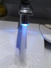 Boquilla de luz LED para grifo RGB, accesorio de cocina y baño, cambio de colores, temperatura intermitente, aireador, ahorro de agua, 7 Uds.