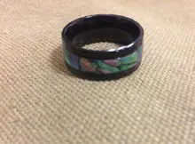 FDLK-anillos de acero inoxidable de carburo de tungsteno con incrustaciones, Flecha de meteorito de madera de Koa hawaiana, joyería para hombre, 8mm