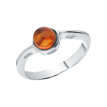 

Silver ring with amber sunlight