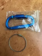 Clip-Set Carabiner Keychain Cable-Wire-Ring Hanging-Hook Climbing-Equipment D-Ring Lixada