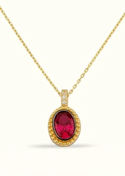 

Red Engagement Gold Necklace 02-350-K1361B