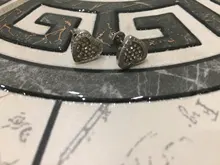 JoiasHome corazón aretes en forma para las mujeres joyería de plata 925 de moda mujer Color oro rosa pendientes de boda regalo