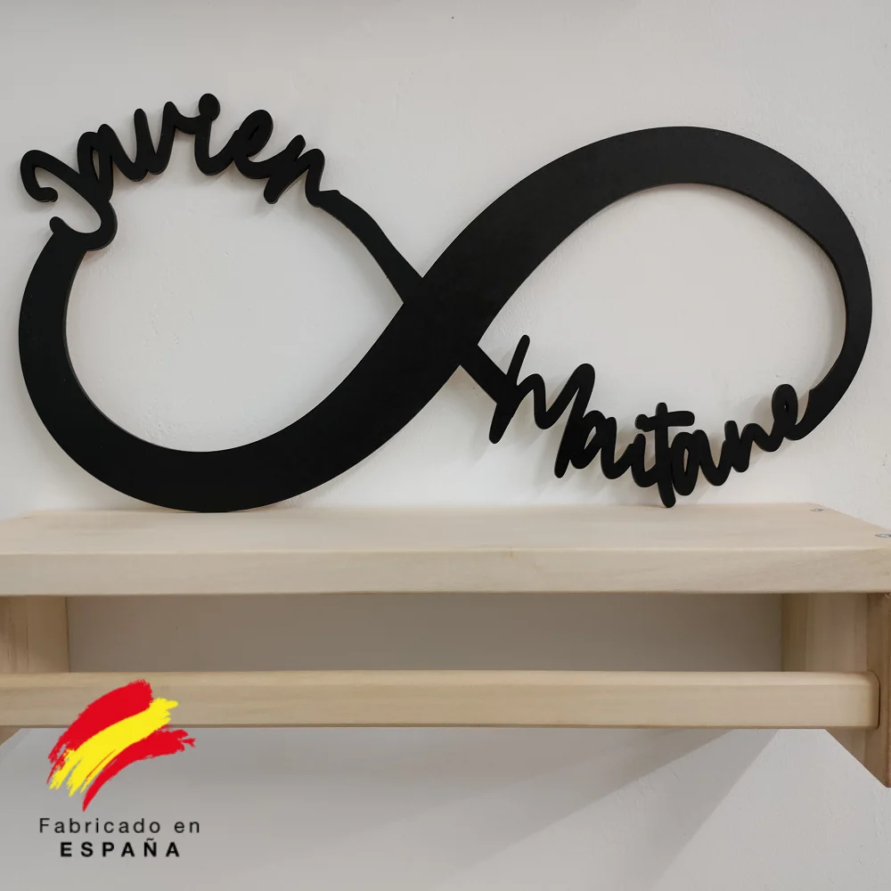 Infinity Xxl Wood With Custom Names, Lovers, San Valentin, Bedroom