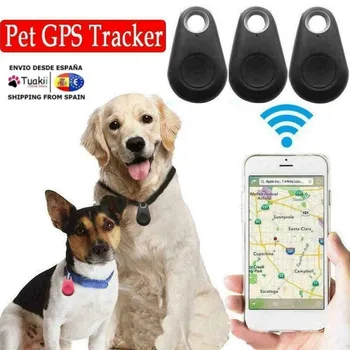 

3Pcs pet locator Bluetooth GPS dog Collar Anti-loss Black