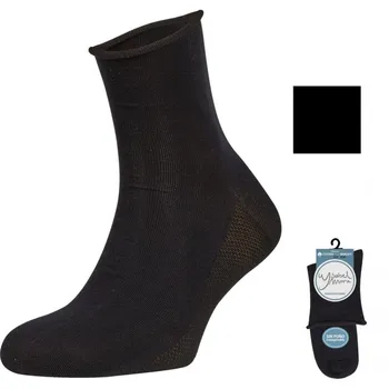 

YSABEL DWELLS-Pack 2 pairs BREATHABLE Sock CUFF NOT Color KNIGHT Black (Size fits all) 22733
