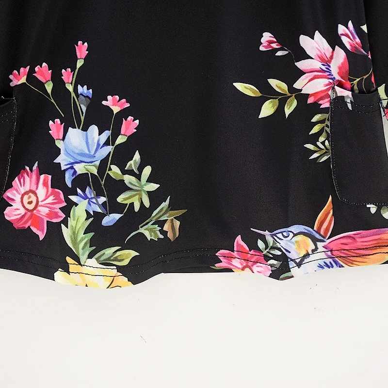 NASHAKAITE/Семейные комплекты; коллекция года; сезон осень-зима; свободное платье с принтом «три четверти»; платья для мамы и дочки