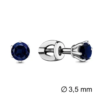 

Aquamarine pussets with nanosaphires, 925 sterling silver