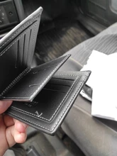 Billetera de cuero de negocios para Hombre, Billetera de marca de lujo, monedero delgado para Hombre, Billetera delgada para tarjetas de crédito, Portafoglio