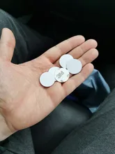 ID 125khz EM4305 EM4205 25mm regrabable RFID escribible Tarjeta de baja frecuencia de adhesivo pegado moneda tarjeta envío rápido 1