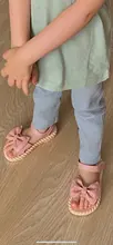 Zapatos de verano para niños, sandalias de princesa para niñas pequeñas, zapatos transpirables suaves con lazo