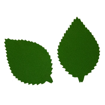 

Фом8-1-2 workpiece from foamiran 'sheet пильчатый', 5x3 cm, 10 PCs, dark green