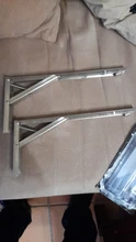 Soportes plegables de acero inoxidable de alta resistencia para mesa, estante plegable para trabajo, ahorro de espacio, bricolaje, 2 uds.