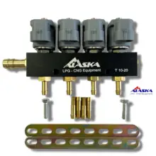 Форсунки Alaska 4 цилиндра ГBO LPG CNG, газовая рампа 2 ом, инжектор