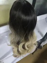 HENRY-Suarez largo ondulado marrón Rubio Ombre peluca Natural Sintético pelucas para mujeres medio fiesta Cosplay Peluca de pelo resistente al calor