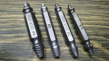 Screw-Extractor-Set Hand-Tool-Sets Remove-Stripped Screws Damaged 4pcs Easily Double-Ended