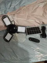 Solar-Light Remote-Control Solar-Garden-Lamps 3-Lamp-Head Outdoor Waterproof 60 Led 