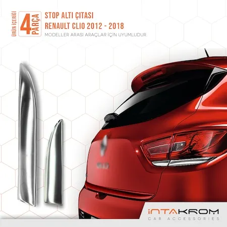 Per Renault Clio 4 Chrome Stop Bottom Lath 4 Pcs 2012 2018 Accessori Per Lo Styling Cromato Accessori Per Auto Modificato Trucco Per Auto Cromato