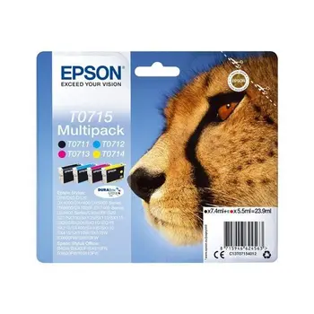 

EPSON Multipack T0715-Cheetah-Black, Cyan, Magenta, Yellow