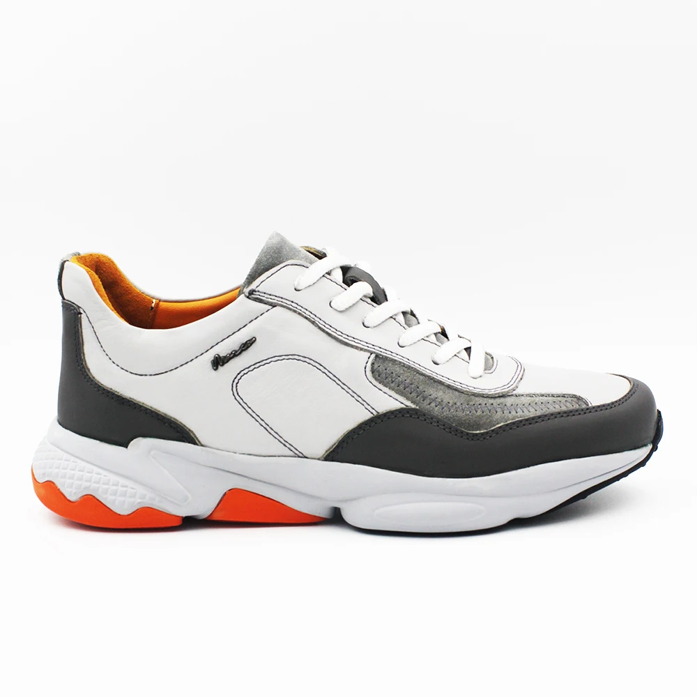 

Marcomen Genuine Leather Black & Gray Men 'S Casual Shoes Sneakers 15187