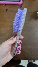 Comb Detangling Hair-Brush Massage Unicorn Rainbow Plastic Pony Cartoon Print Transparent