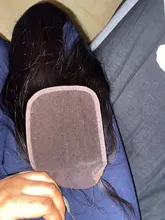 Pelo humano liso peruano con cierre de encaje suizo, 4x4, cierre libre/Medio/tres Partes con pelo de bebé, Color Natural Remy