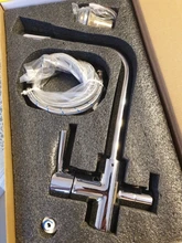Grifo con filtro negro y purificador de latón para cocina, rociador doble de agua potable, CON MEZCLADOR de fregadero, modelo Torneira