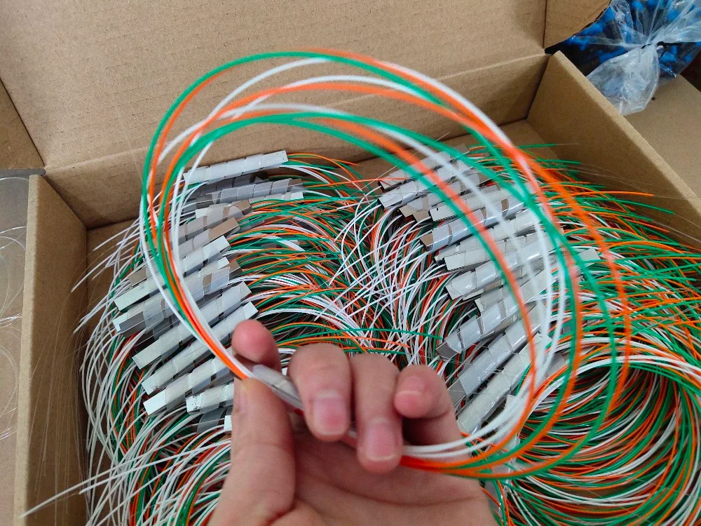 ПЛК-Сплиттер FTTH 1x2 1x4 1x8 1x16 SM 0 9 мм G657A1 1 м волоконно-оптический цветной сплиттер из