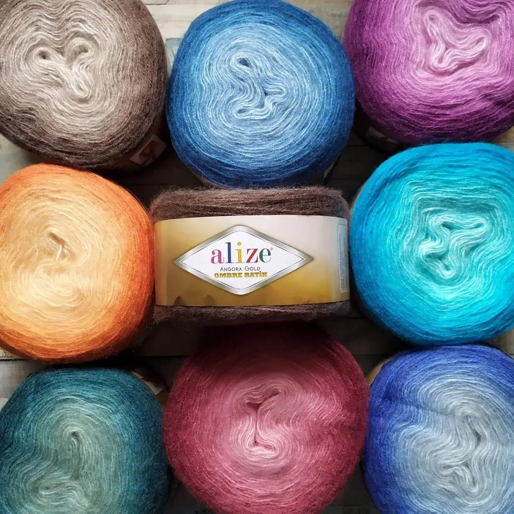 Alize Angora Gold Ombre Batik Золотой Омбре батик из ангоры пряжа для торта (Бесплатная