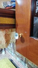 Keenkee-tiradores de puertas de armario de cocina, Pomo de puerta de armario, tirador de cristal con Color oro cromado