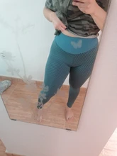 SVOKOR Dot-Leggings de cintura alta para Mujer, pantalones de realce para ejercicio sin costuras, informales, de poliéster