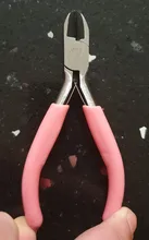 Herramientas de joyería de 125mm, accesorios DIY, herramientas de Hardware, pinza de plástico, tornillo de Banco rosa, negro, cabeza redonda, afilada boca, alicates de corte de alambre