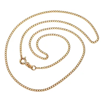 

18k gold chain solid Curb Chain 50 cm. 1.2mm. 3.90 grs. [9489]