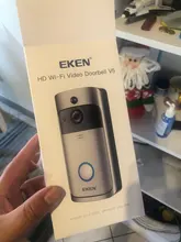 EKEN-Timbre de puerta de seguridad inalámbrico para puerta, monitor de seguridad inalámbrico modelo V5 para puerta con timbre y vídeo con conexión Wifi, grabadora de vídeo con visión nocturna, perfecta para el hogar