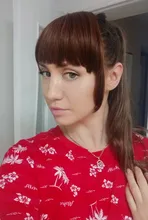 Buqi-flequillo falso para mujer adulta, pinza con flecos, flequillo, negro, marrón, Rubio, accesorios para el cabello