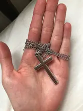 Colgante cruzado Vintage de aleación de Zinc para hombre y mujer, gargantilla de cadena negra clásica Punk, joyería