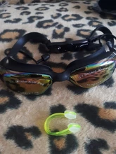 Gafas de natación antiniebla profesional para adultos, lentes de natación negras con tapones para los oídos, Clip para la nariz, gafas de natación de silicona electrochapadas