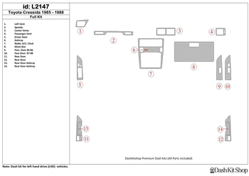 

Interior lining for Toyota Cressida 1985-1988. Set L2147.