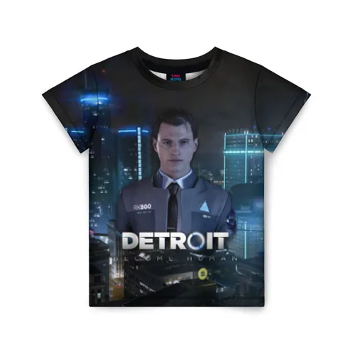 Детская футболка 3D Detroit: Become Human - Connor | Мать и ребенок