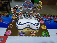 Decoración de fiesta de cumpleaños de la patrulla canina para niños, Tarjeta para pastel, fruta, suministros de fiesta de cumpleaños, juguetes de la patrulla canina