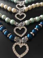 Pet-Collar-Accessories Necklace Pendants Jewelry Rhinestone Imitation-Pearl Small Dogs
