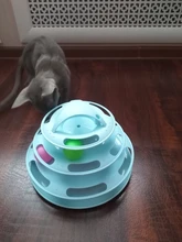 3 Levels Pet Cat Toy Funny Tower Tracks Disc Cat Tracks Toys Training Intelligence Amusement