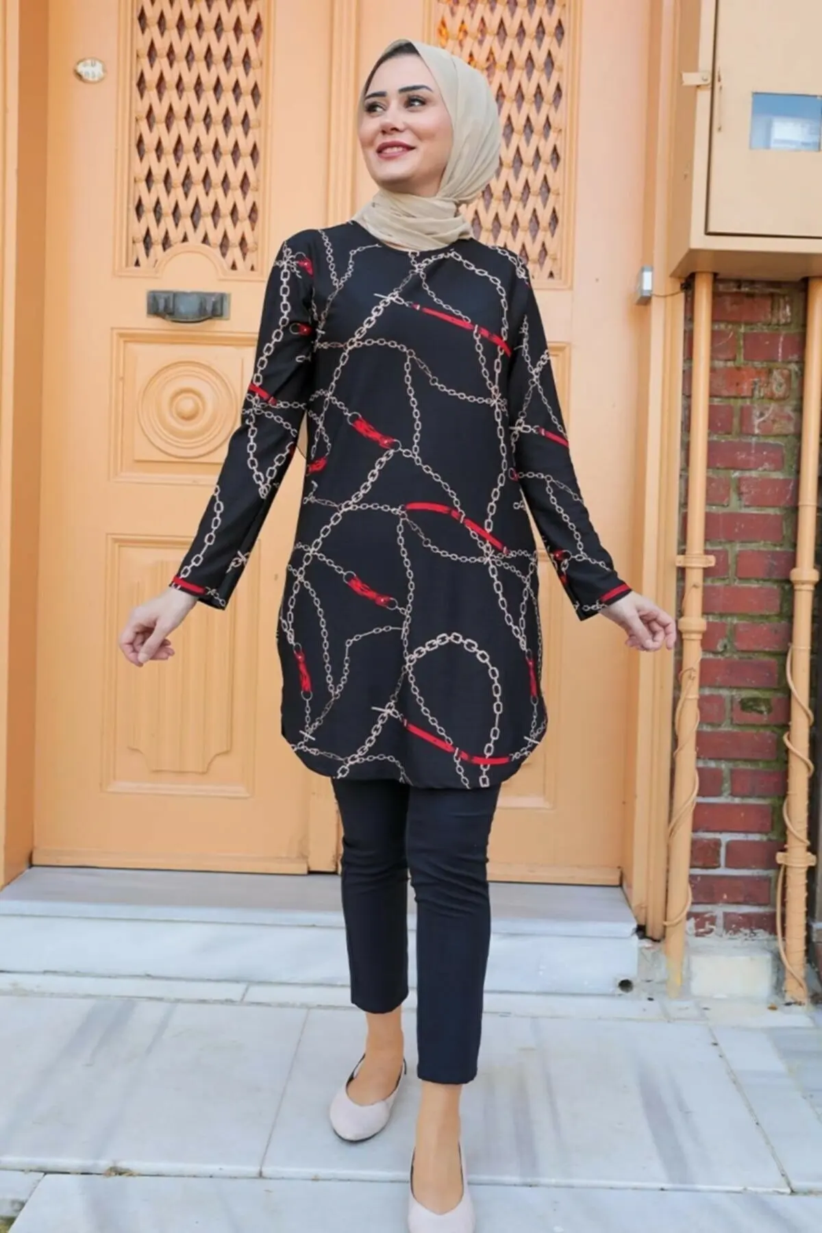 

Tunic Women Ethnic Floral Zebra Pattern Robe Long Sleeve Hot Selling Comfortable Seasonal New Season Casual Hijab Clothing Fit