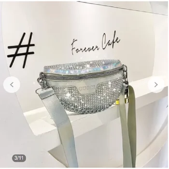 

Women's shoulder bag with mini sparkling glitter rhinestone for Mobile